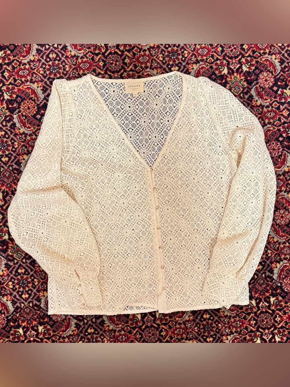 Sezane Gaya Blouse Ecru - Size 10